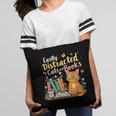 Easily Distracted By Cats And Books Book & Cat Lover Pillowcase