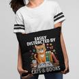 Easily Distracted By Cats And Books Book Lover Cat Pillowcase