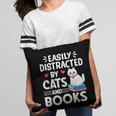 Easily Distracted By Cats And Books Cute Cat And Book Lovers Pillowcase