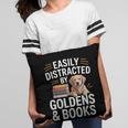Easily Distracted By Goldens & Books Golden Retriever Dog Pillowcase