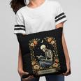 Floral Tarot Card The Reader Skeleton Reading Book Pillowcase Floral Tarot Card The Reader Skeleton Reading Book Pillowcase