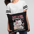 Girl Who Loves Cats And Books Cute Pillowcase Girl Who Loves Cats And Books Cute Pillowcase