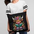 Highland Cow Book Floral Bookworm Pillowcase