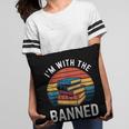 I'm With The Banned Stack Of Books Vintage Sunset Retro Pillowcase