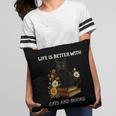 Life Is Better With Cats And Books Cute Cat Lover For Men Women Kids Pillowcase