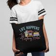 Life Happens Reading Helps Loves To Read Books Cats Pillowcase