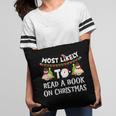 Most Likely To Read A Book On Christmas Snowman Family Pillowcase