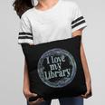 I Love My Library Medallion For Book Lover Reader Librarian Pillowcase
