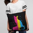 Pansexual Pride Celestial Cat Sitting Book LGBTQ Pan Colors Men Women Pillowcase