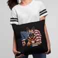 Patriotic German Shepherd Books Baseball USA Flag Vintage Pillowcase