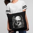 Rabbit Reading Book Full Moon Lake Scenery Pillowcase