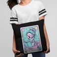 The Reader Retro Reading Skeleton Books Flowers Tarot Card Pillowcase