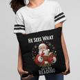 He Sees What You'Ve Been Reading Santa Book Lover For Women Pillowcase He Sees What You'Ve Been Reading Santa Book Lover For Women Pillowcase