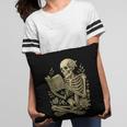Skeleton Book Floral Skull Halloween Teacher Costume Pillowcase