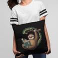 Sloth Reading a Book Lazy Sloth Bookworm Pillowcase