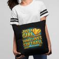 Softball Just A Girl Comic Book Style Graphic For Teens Pillowcase