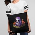 Spooky Grim Reaper Reading A Book Cute Creepy Halloween Pillowcase