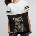 Unearth A Story Dinosaur Reading a Library Book Pillowcase