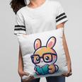 Adorable Book Lover Rabbit With Reading Glasses Cute Premium Pillowcase