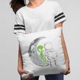Astronaut Reading Book To Alien Moon Space Women Kids Men Premium Tri-Blend Pillowcase