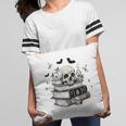 Boo Skeleton Skull Books Halloween Women School Teacher Kid Premium Pillowcase