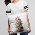 Book Stack With Flowers Reading Lover Bookish Pillowcase