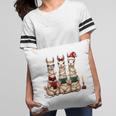 Christmas Three Llamas Reading Reading Books Llama Lover Pillowcase