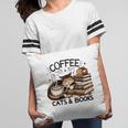 Cute Coffee Cats Books Lover Idea Women Men Kids Pillowcase Cute Coffee Cats Books Lover Idea Women Men Kids Pillowcase