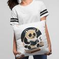 Cute Panda Reading Book Under Moon Bookworm Coffee Lover Pillowcase