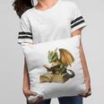 Dragon Bookworm Reading Book Graphic Pillowcase