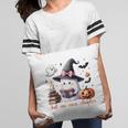 Ghost Reading Book Coquette Bow Halloween Girl Toddler Kid Premium Pillowcase