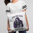 Good Girls Read Bad Books Sarcastic Skeleton Goth Skull Pillowcase