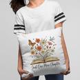 Just One More Chapter Open Book Flowers Pillowcase