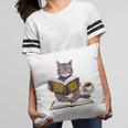 Life Is Better With Cats Coffee Books Cat Reading Book Pillowcase
