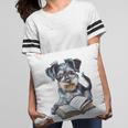 Nerdy Schnauzer Dog Book Lover Glasses Cute Pet For Men Women Kids Pillowcase