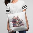 Reading A Book Per Day Keeps Reality Away Skeleton Books Pillowcase