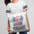 Readsolotl Cute Axolotl Reading Book Kawaii Pink Aesthetic Pillowcase