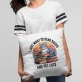 Retro I Just Want To Read Books And Pet Cats Cat Pillowcase