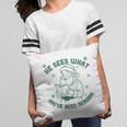 He Sees What You'Ve Been Reading Christmas Bookish Santa Premium Tri-Blend Pillowcase He Sees What You'Ve Been Reading Christmas Bookish Santa Premium Tri-Blend Pillowcase