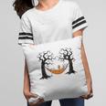 Skeleton Reading Book In Hammock Halloween Reader Pillowcase
