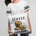 Sleeping Cat And Books With Coffee Lover Pillowcase