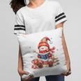 Snowman Reading Books Lovers Christmas Librarian Bookworm Pillowcase