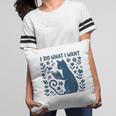 I Do What I Want Cat Reading Book Boho Flowers Vintage Pillowcase