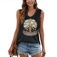 100 Days Of School In The Books Librarian Reading Teacher Women's V-Neck Tank Top