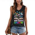 100th Day Of School Astronaut Books Space 100 Days Smarter Women's V-Neck Tank Top 100th Day Of School Astronaut Books Space 100 Days Smarter Women's V-Neck Tank Top