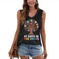 67 Days In The Books Reading Teacher 67th Day Of School Kids Women's V-Neck Tank Top