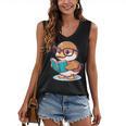 Adorable Book Lover Mallard Duck With Reading Glasses Cute Women's V-Neck Tank Top
