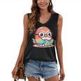 Adorable Book Lover Parrot With Reading Glasses Cute Women's V-Neck Tank Top