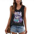 Adorable Book Lover Valkyrie With Reading Glasses Cute Women's V-Neck Tank Top Adorable Book Lover Valkyrie With Reading Glasses Cute Women's V-Neck Tank Top