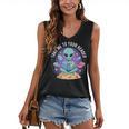 Alien Reader Reading Teacher Librarian Book Lover Women's V-Neck Tank Top